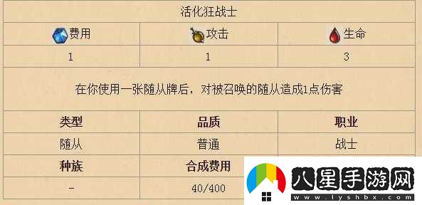 如何評價爐石傳說中的活化狂戰(zhàn)士