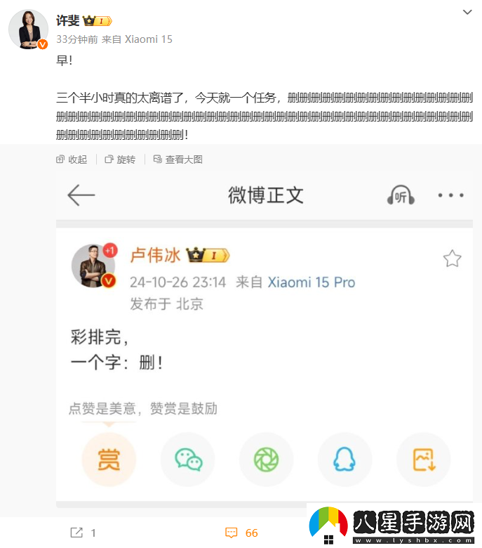 小米15發(fā)布會時長3.5小時太離譜 盧偉冰開始刪PPT