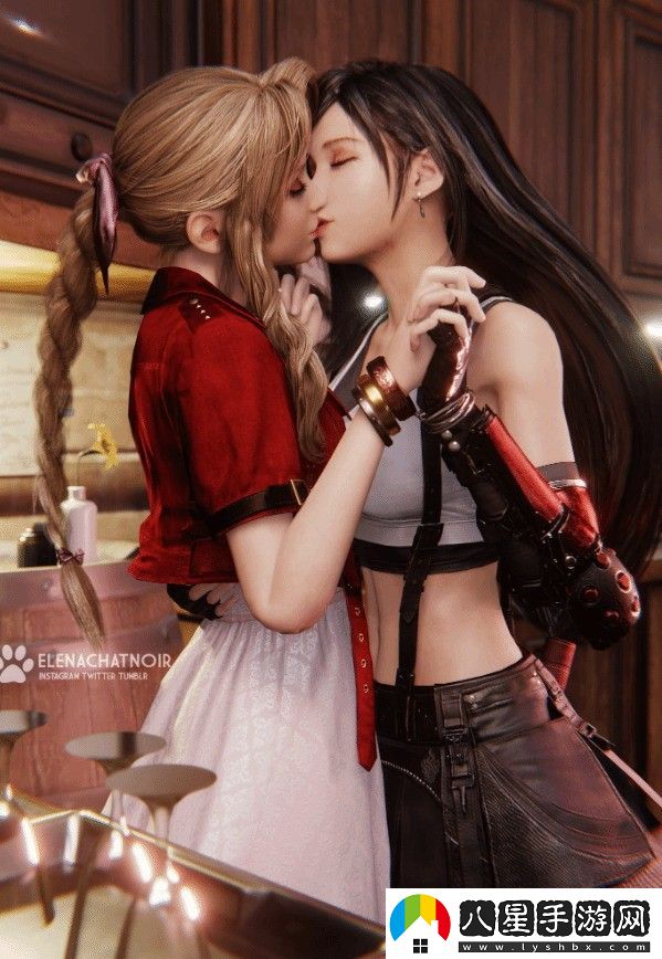 最終幻想7蒂法愛麗絲新作品 兩美女大秀恩愛
