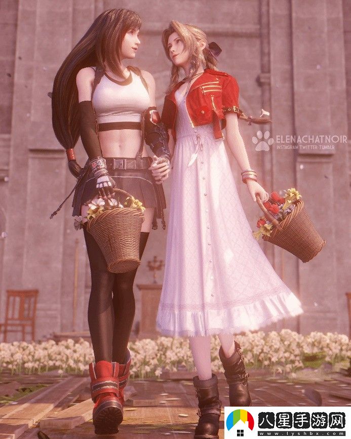 最終幻想7蒂法愛麗絲新作品 兩美女大秀恩愛