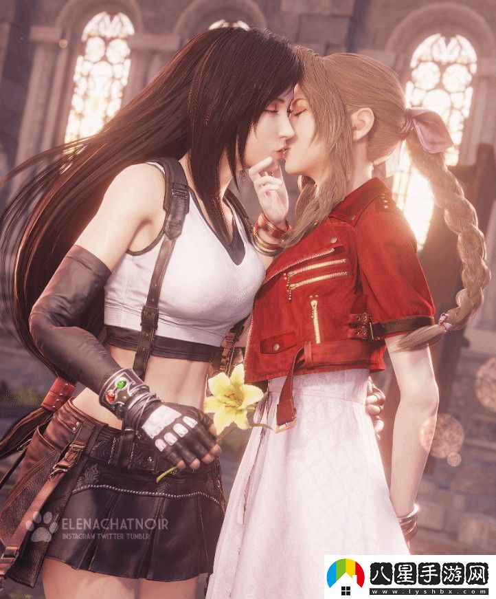 最終幻想7蒂法愛麗絲新作品 兩美女大秀恩愛